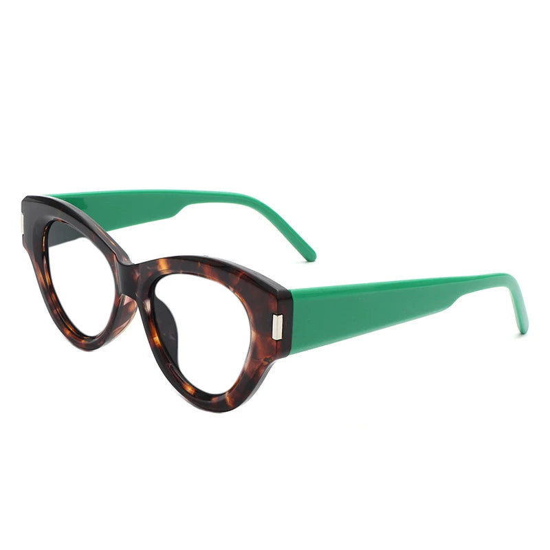 SkandiShop Stripe Presbyopic Cat-Eye Glasses – Colorful Fashion Meets Clear Vision
